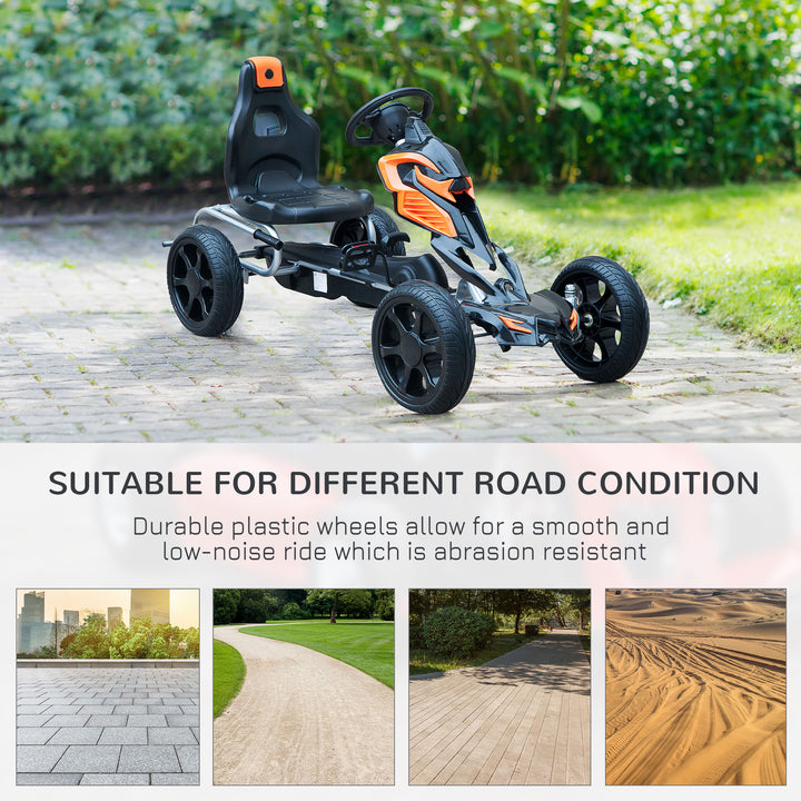 Kids Ride On Pedal Go Kart Indoor Outdoor Sports Toy Braking System