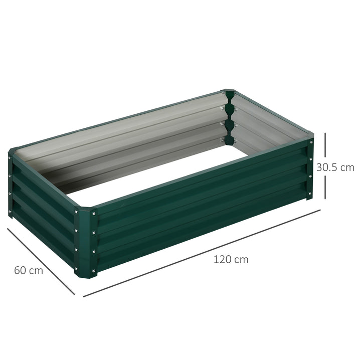 Raised Beds for Garden, Galvanized Outdoor Planters, for Herbs and Vegetables, Use for Patio, Backyard, Balcony, Green