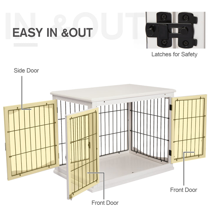 3-Door Small Indoor Pet Cage White