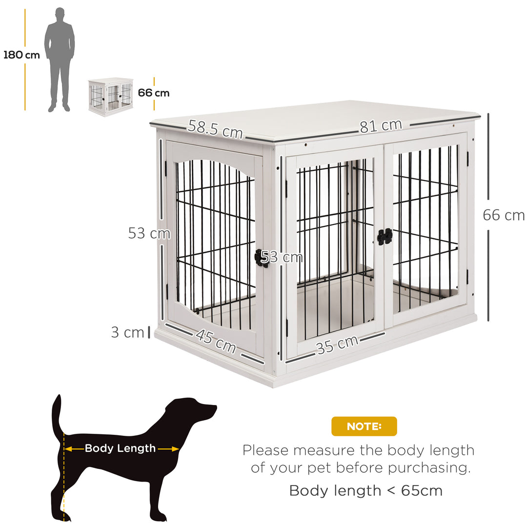 3-Door Small Indoor Pet Cage White