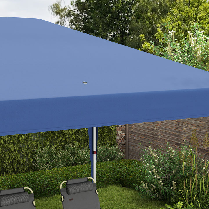 Outsunny Pop Up Gazebo, Double Roof Foldable Canopy Tent, Wedding Awning Canopy w/ Carrying Bag, 6 m x 3 m x 2.65 m, Blue