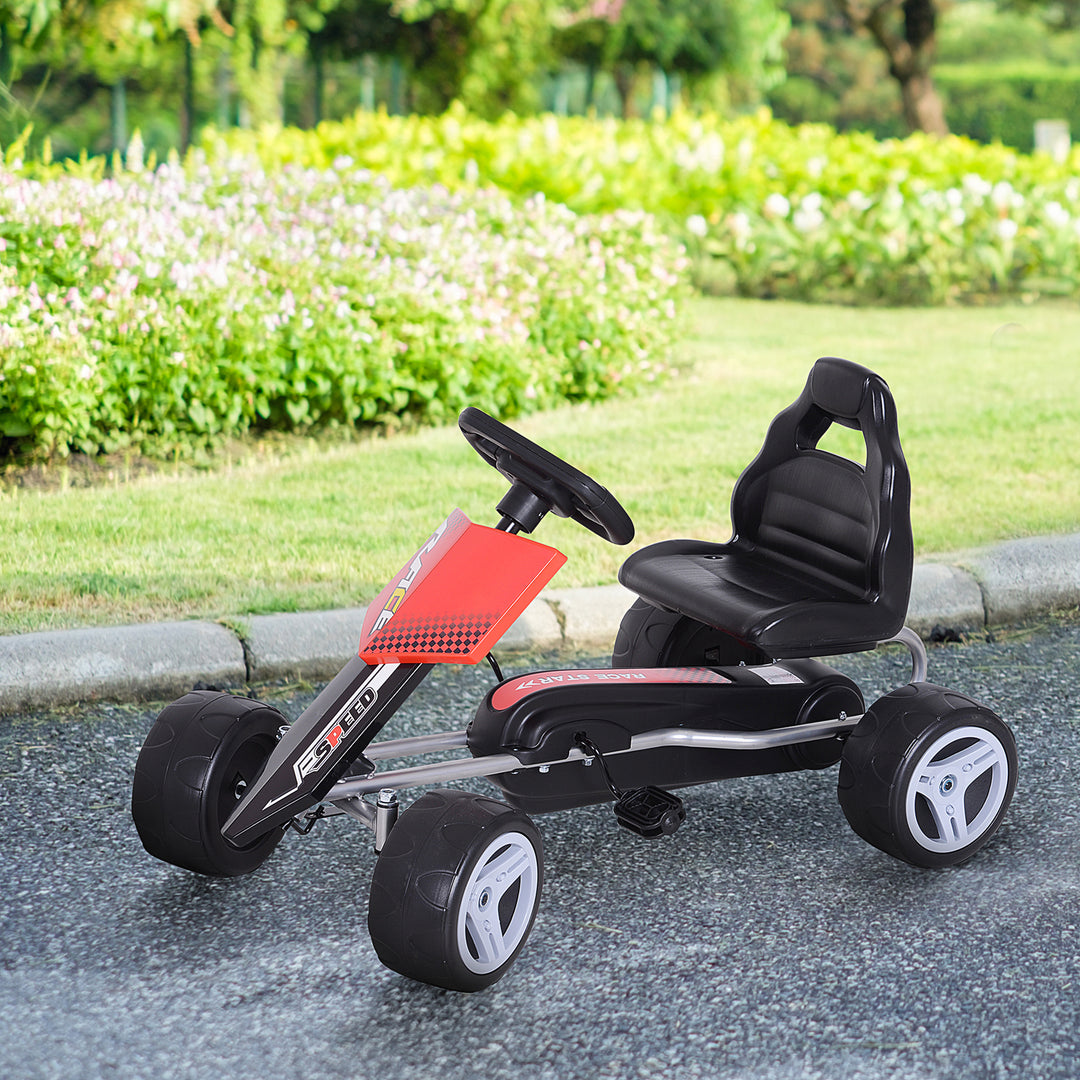 Kids Pedal Go Kart Ride-on, 80Lx49Wx50Hcm-Red/Black