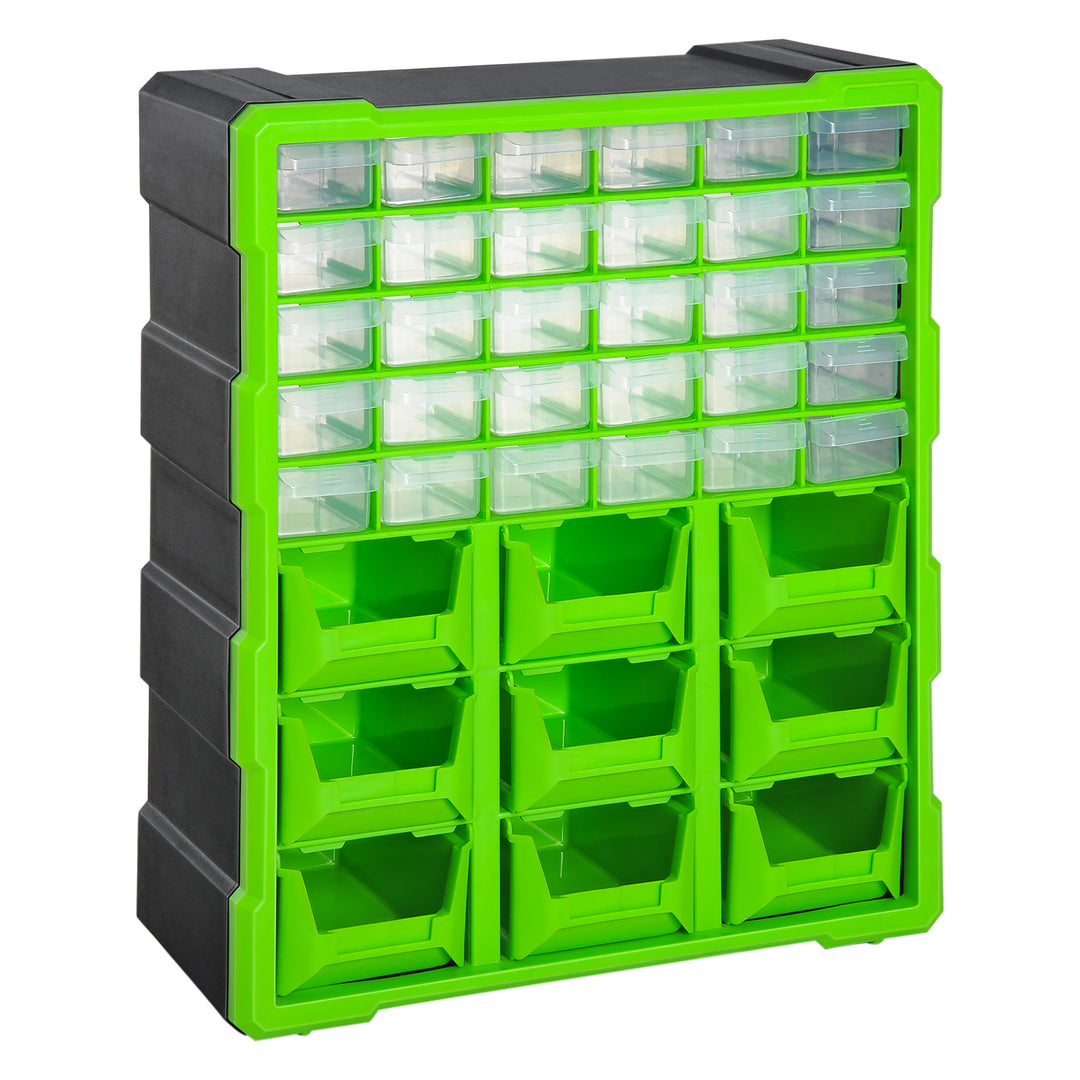 39 Drawer Storage Cabinets, 38Lx16Dx47.5H cm, Plastic-Green