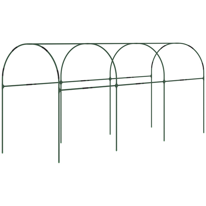 Tunnel Tomato Greenhouse with 4 Hoops and Top Tap, Pointed Bottom and Guy Ropes, Clear