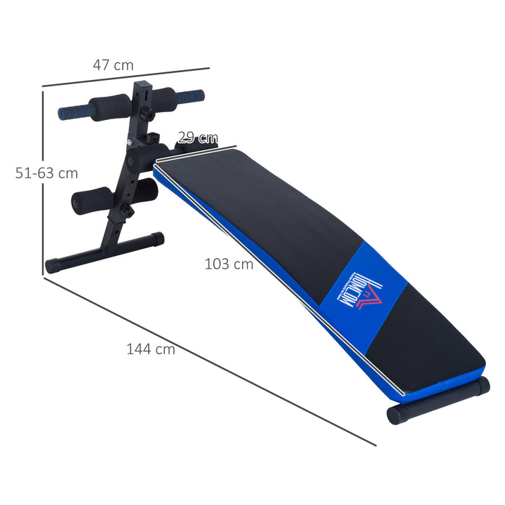 Sit-up Workout Bench, Steel-Black/Blue