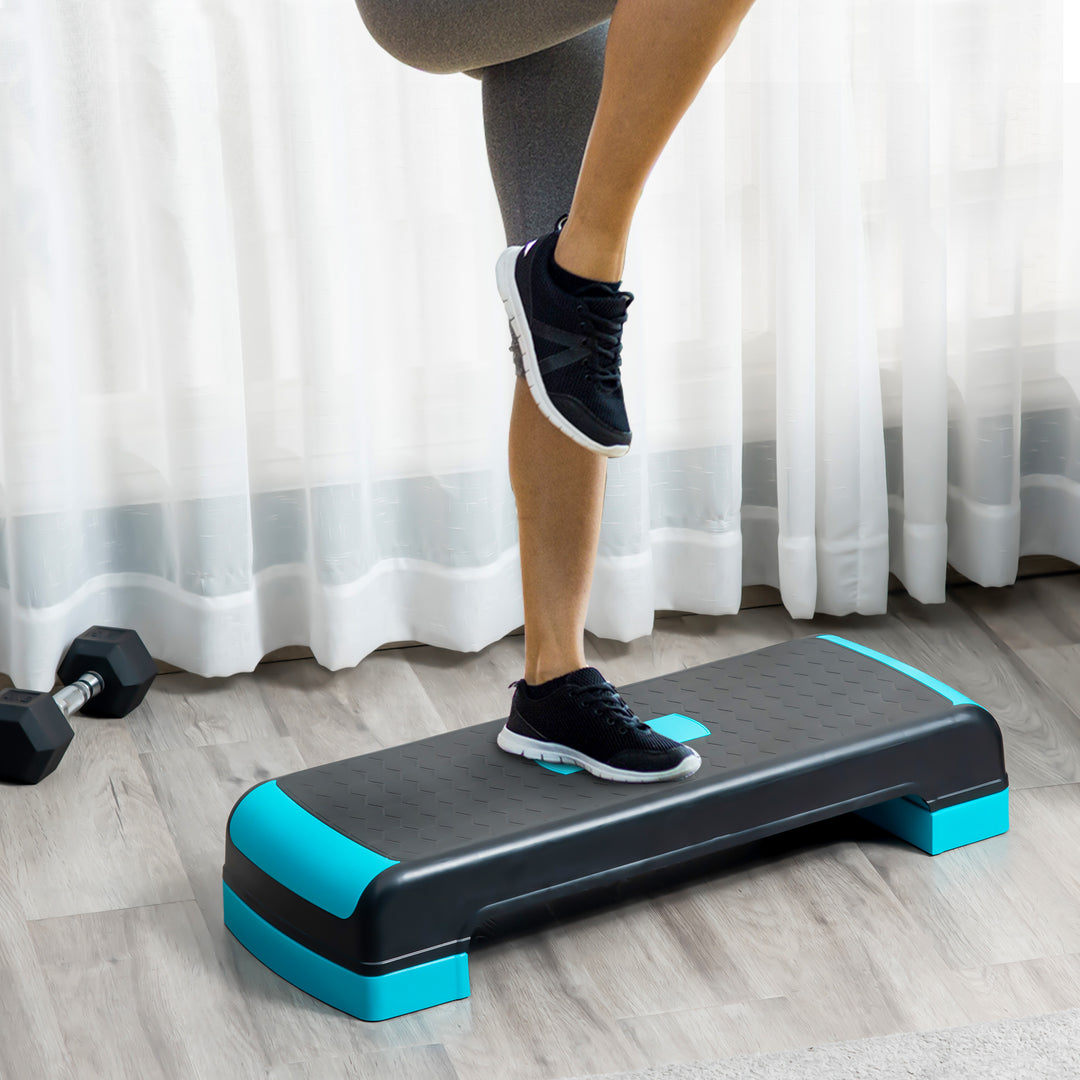 Aerobic Step, Height Adjustable Exercise Stepper, Nonslip Step Board