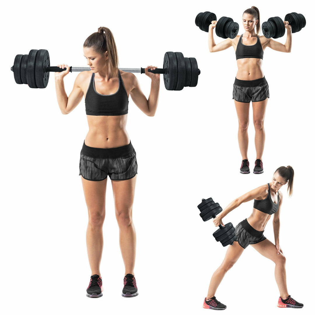 Adjustable Weight 2 in 1 Dumbbell/Barbell Set 30KG