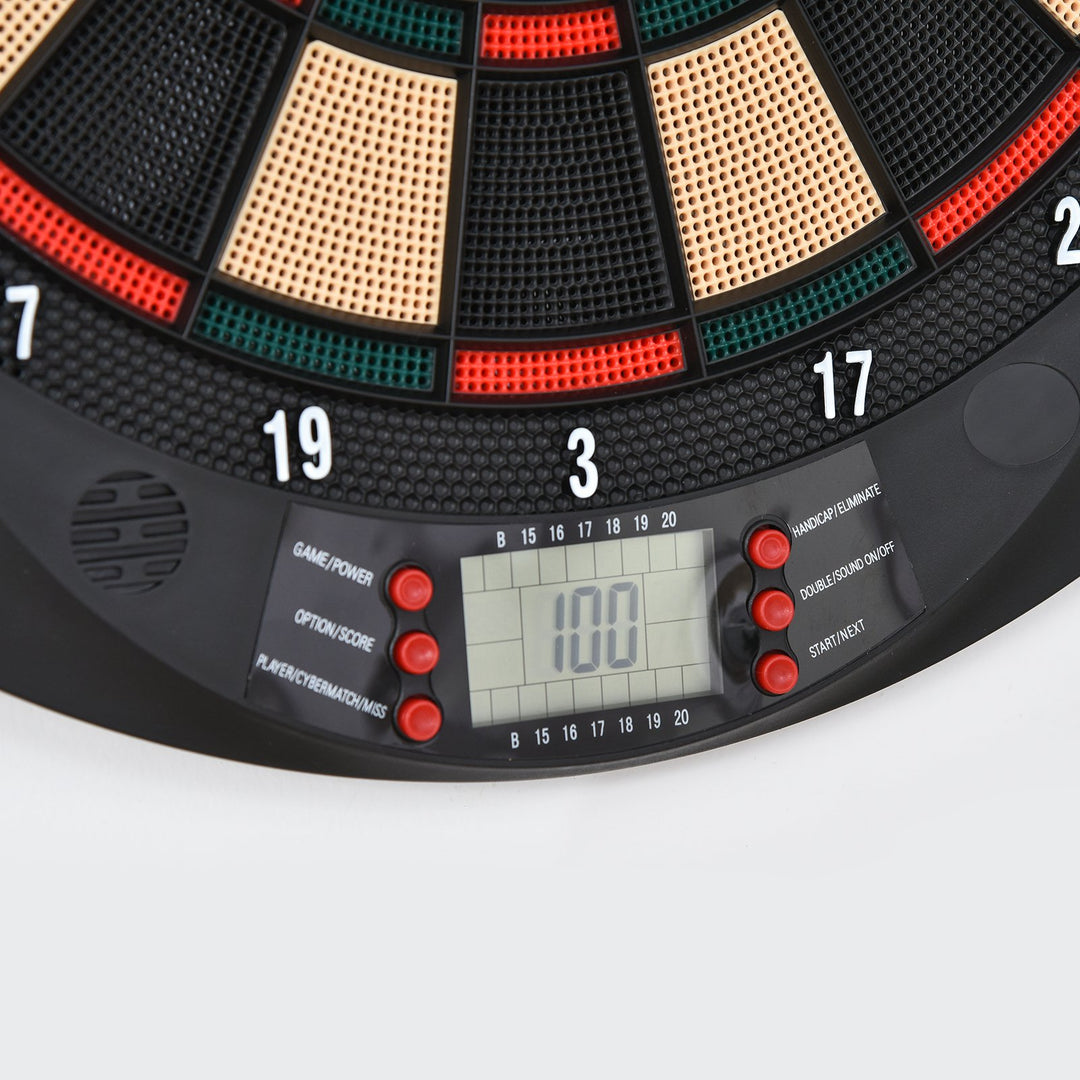 Plastic Electronic Dartboard w/ 6 Darts Black