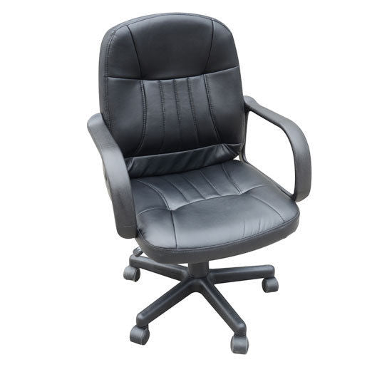 Swivel Executive Office Chair PU Leather Computer Desk Chair Office Furniture Gaming Seater - Black