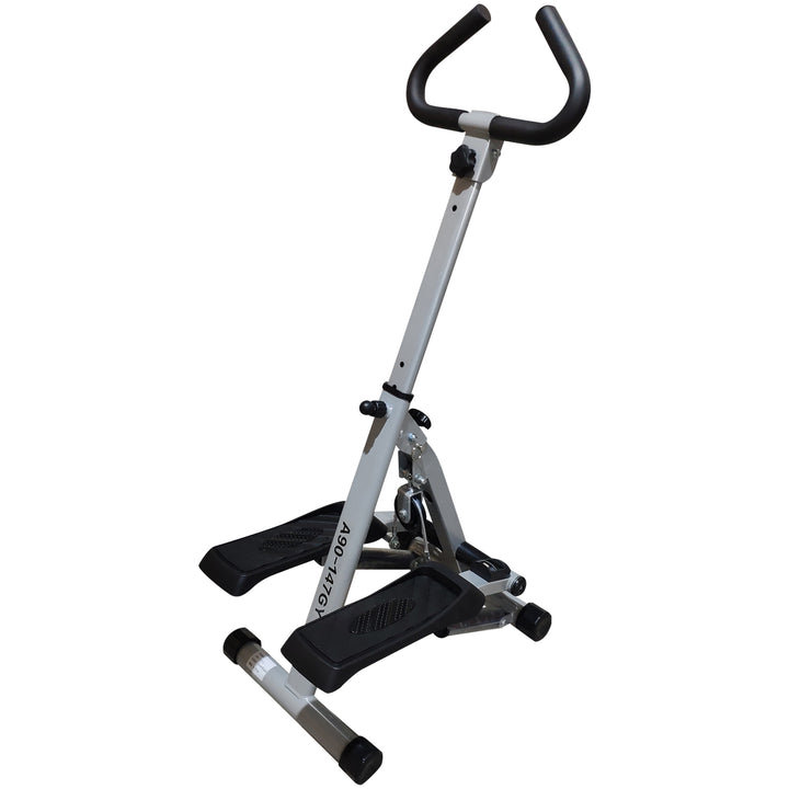 Stepper w/Handle Hand Grip Workout Fitness Machine For Fitness Aerobic Exercise Home Gym Grey