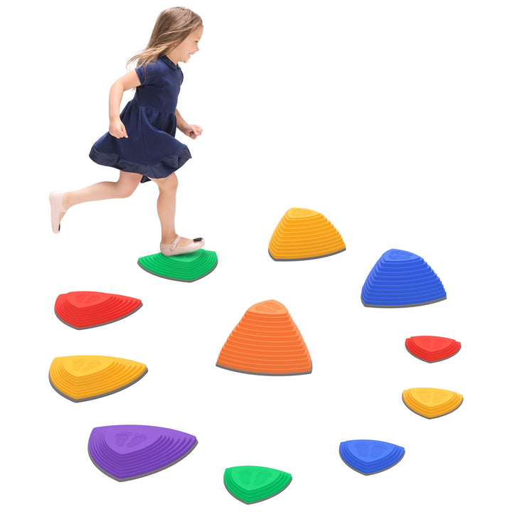 Stepping Stones, Sensory Play, Stackable, Non-Slip Kids Obstacle Course