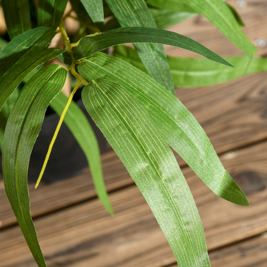 Artificial Plants Bamboo Tree in Pot Desk Fake Plants for Home Indoor Outdoor Decor, 15x15x60cm, Green