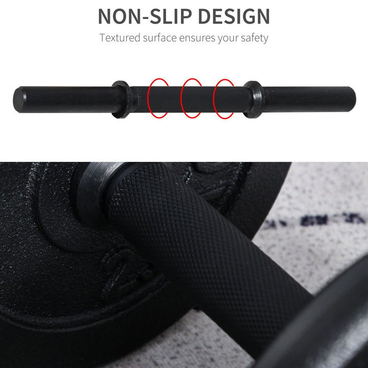 HOMCOM Adjustable Dumbbell Set of 2 with Solid Handle Portable Carry Case for Men and Woman Body Building Exercise Home Gym Office Black