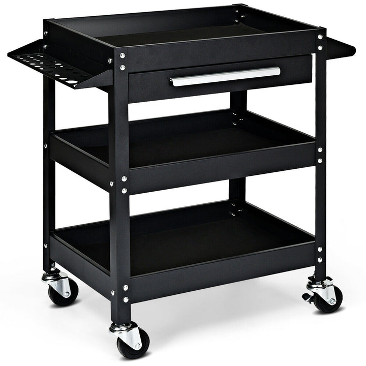 3-Tray Rolling Utility Cart Tool Organiser Trolley