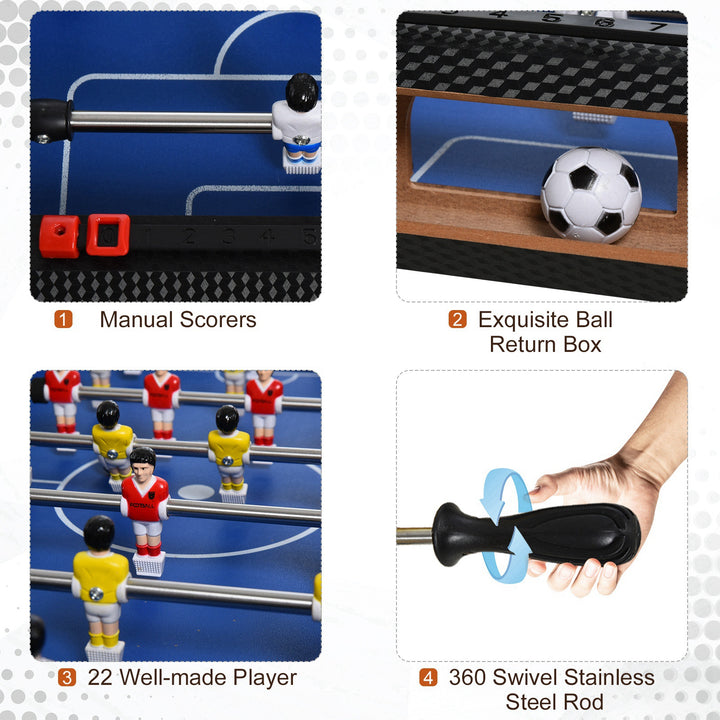 2ft Foosball Table Football Game Table Arcades Competition Sized for Indoor, Game Room, Bars