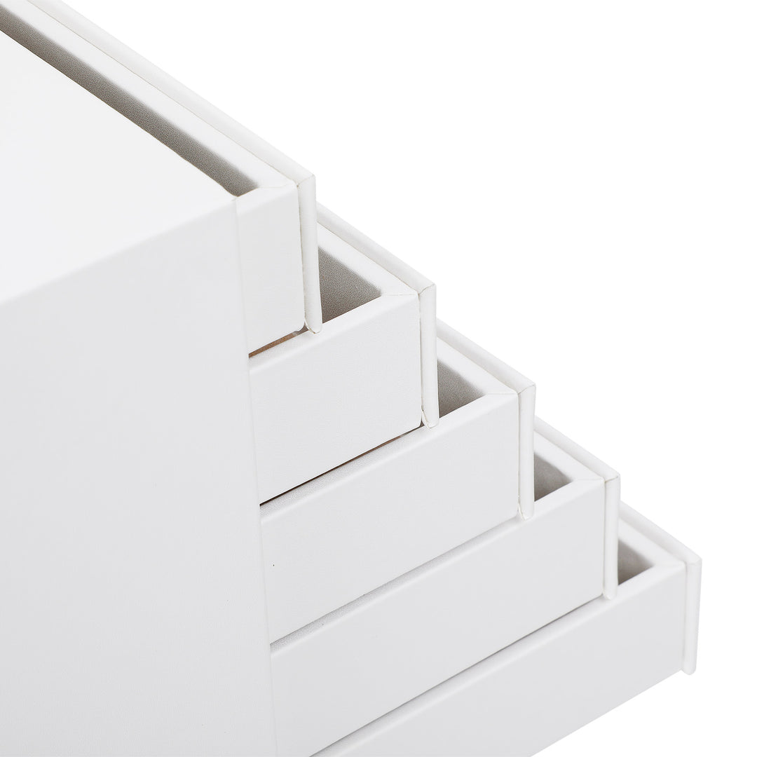 Extra Large Jewellery Box with Drawer- White