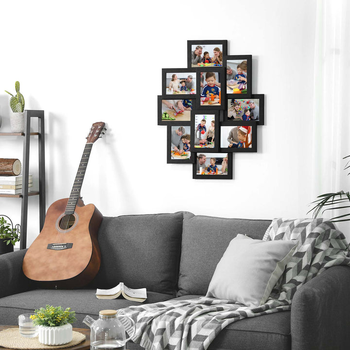 Wall-Mounted 10 Photos Picture Collage-White