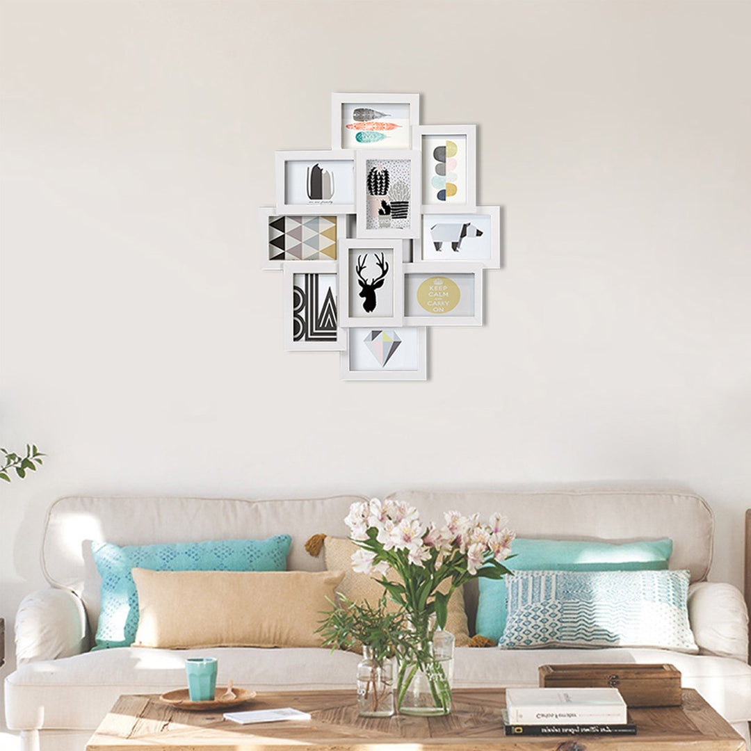 Photo Frame Collage, Wall-Mounted-White