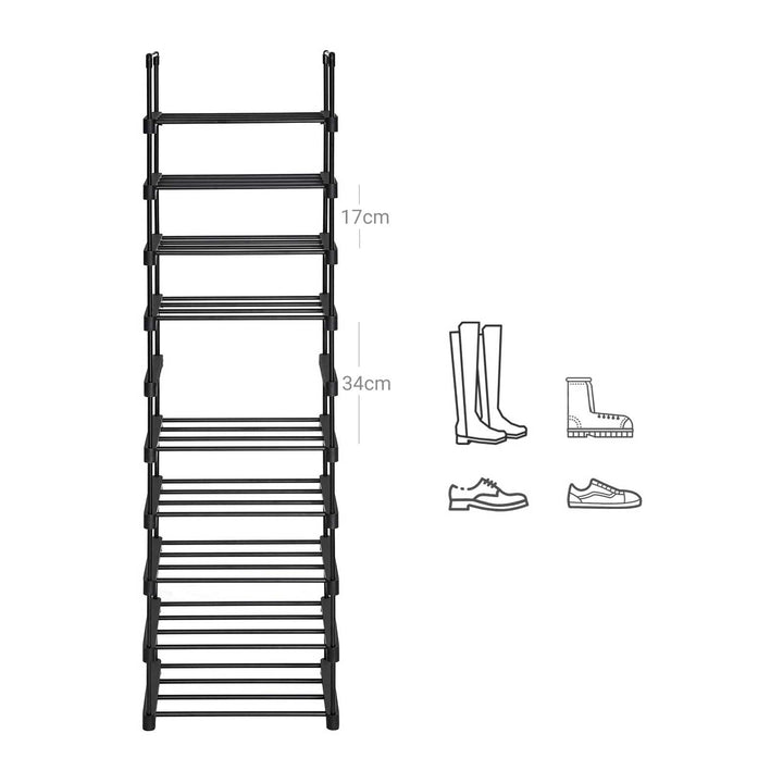 Large Shoe Rack Organiser-Black