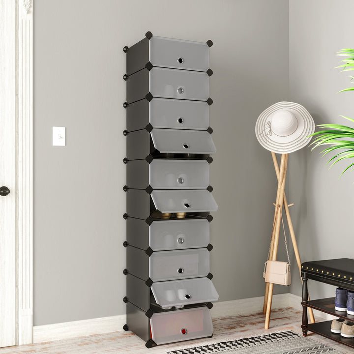 Shoe Rack, Storage Shelf-Black