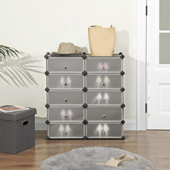 10-Slot Modular DIY Storage Shelf Unit