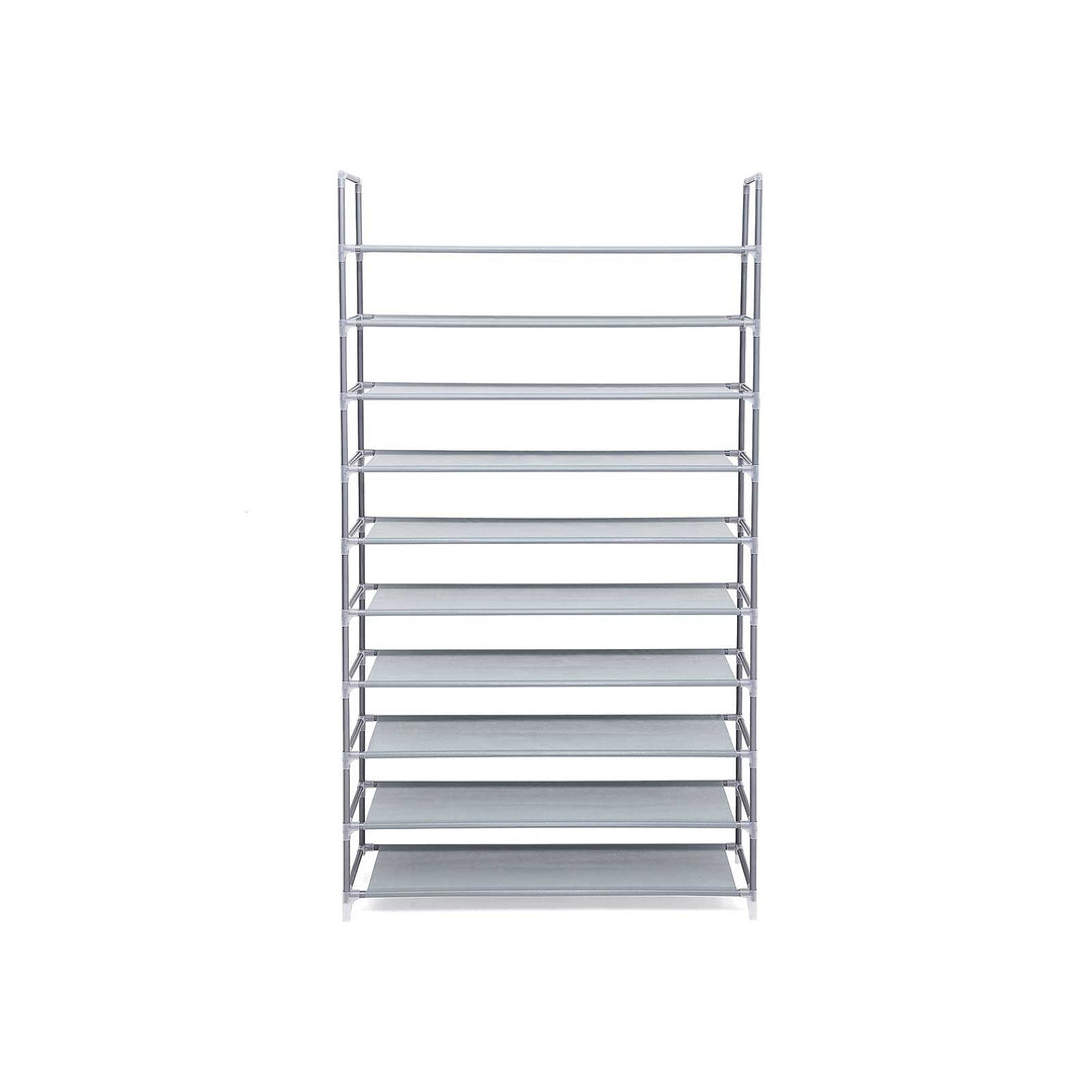 10 Tier Shoe Rack Organiser-Grey