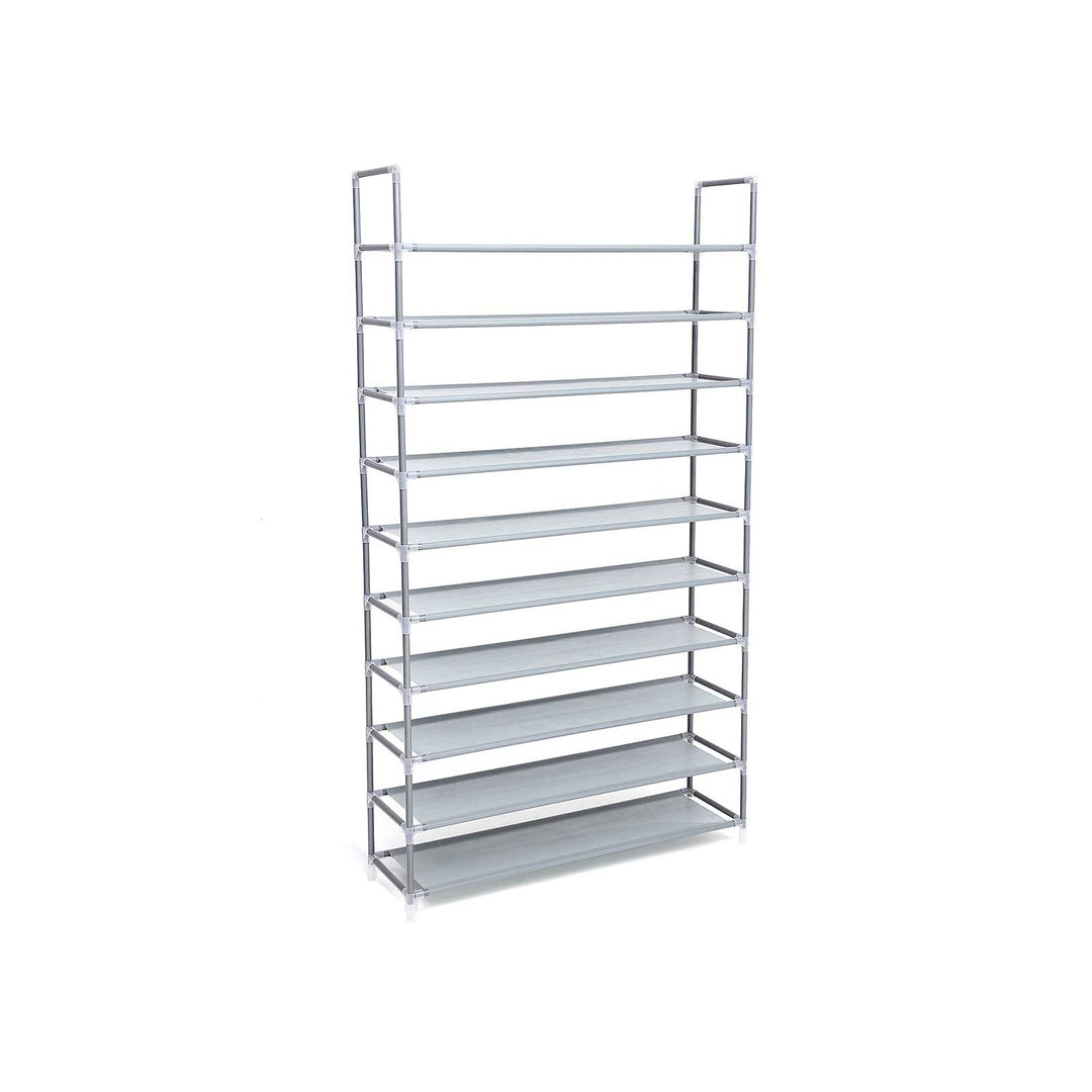 10 Tier Shoe Rack Organiser-Grey