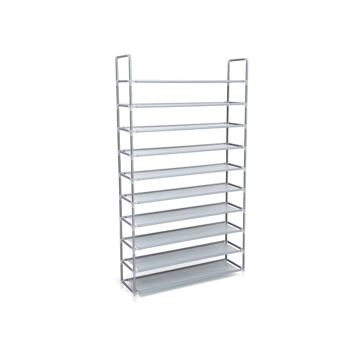 10 Tier Shoe Rack Organiser-Grey