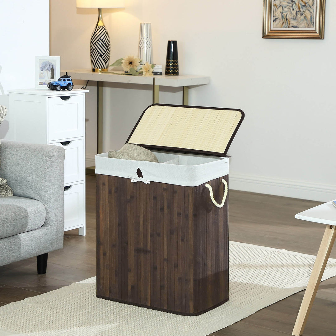 Bamboo Slat Laundry Basket