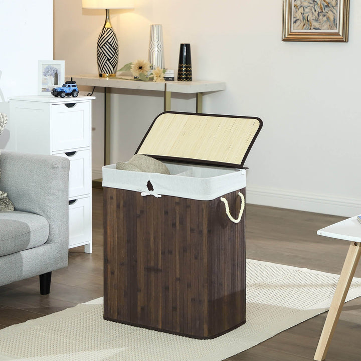 Bamboo Slat Laundry Basket