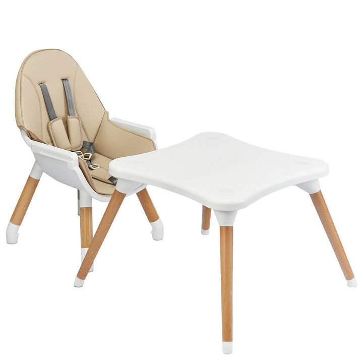4 in 1 Baby High Chair Infant  Feeding Seat-Khaki