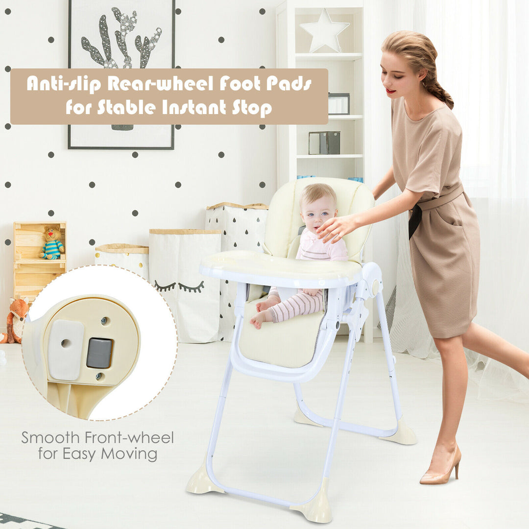 Folding High Chair-Beige