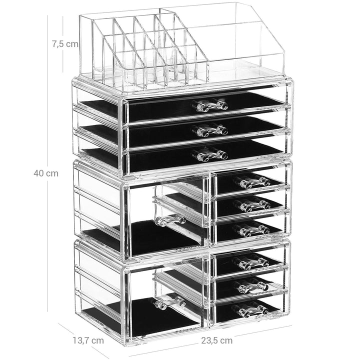 Drawers Makeup Organiser-Transparent