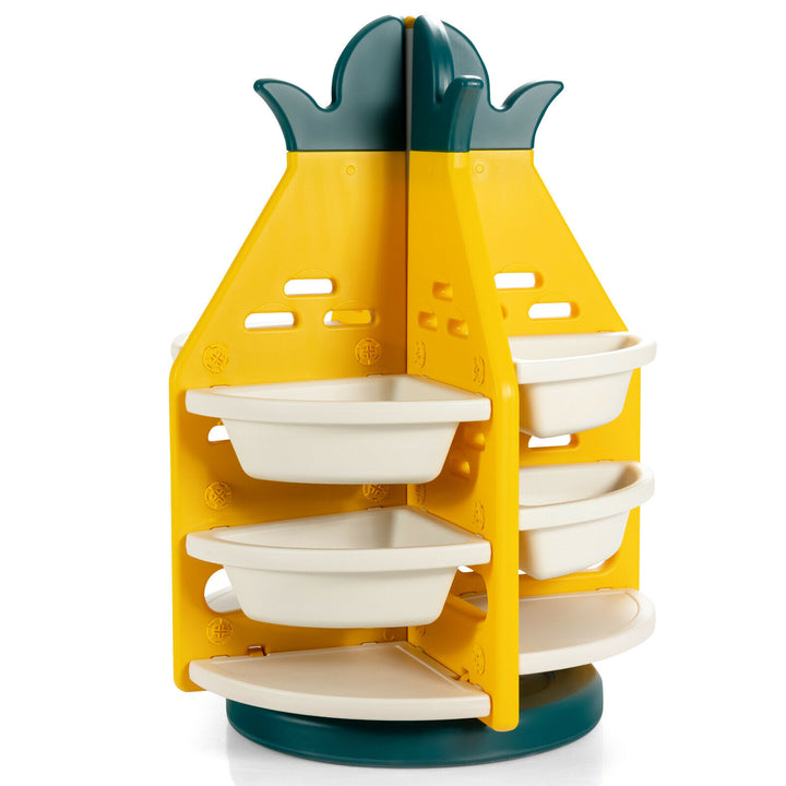 Kid's Pineapple Design 360° Rotation Toy Storage Organiser