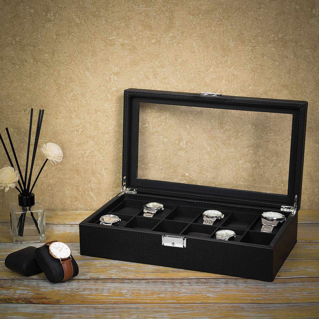 12 Compartment Watch Box