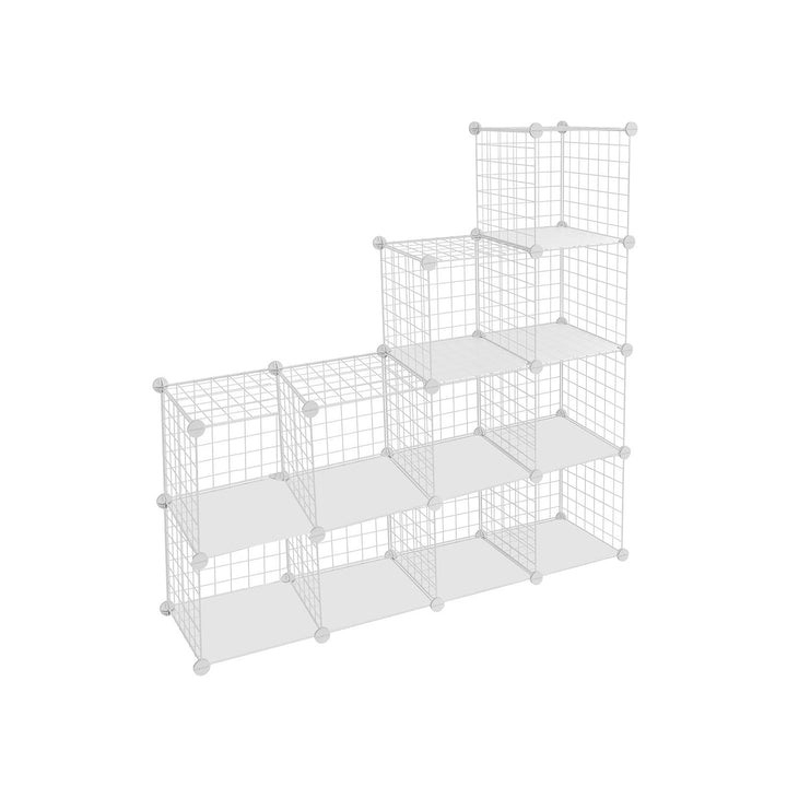 SONGMICS 12 Cubes Wire Grid Storage Rack