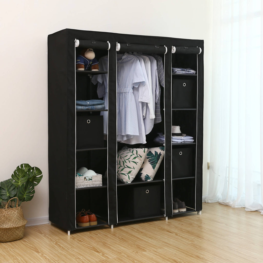 12 Shelves Canvas Wardrobe