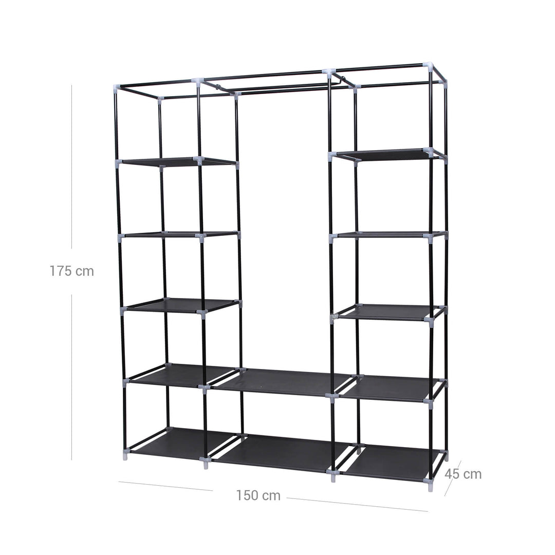 12 Shelves Canvas Wardrobe