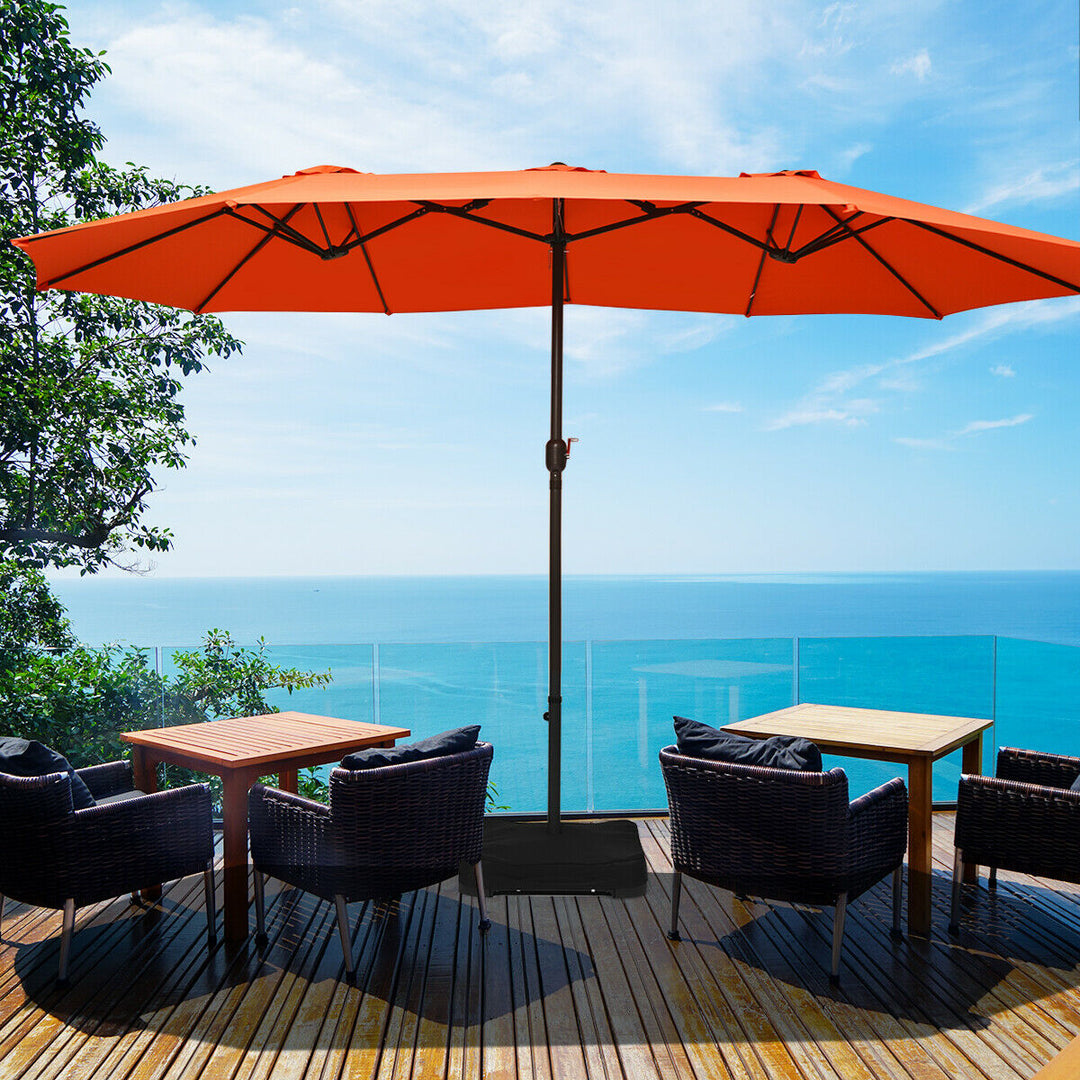 4.6M Patio Double-Sided Umbrella Parasol Sunshade-Orange