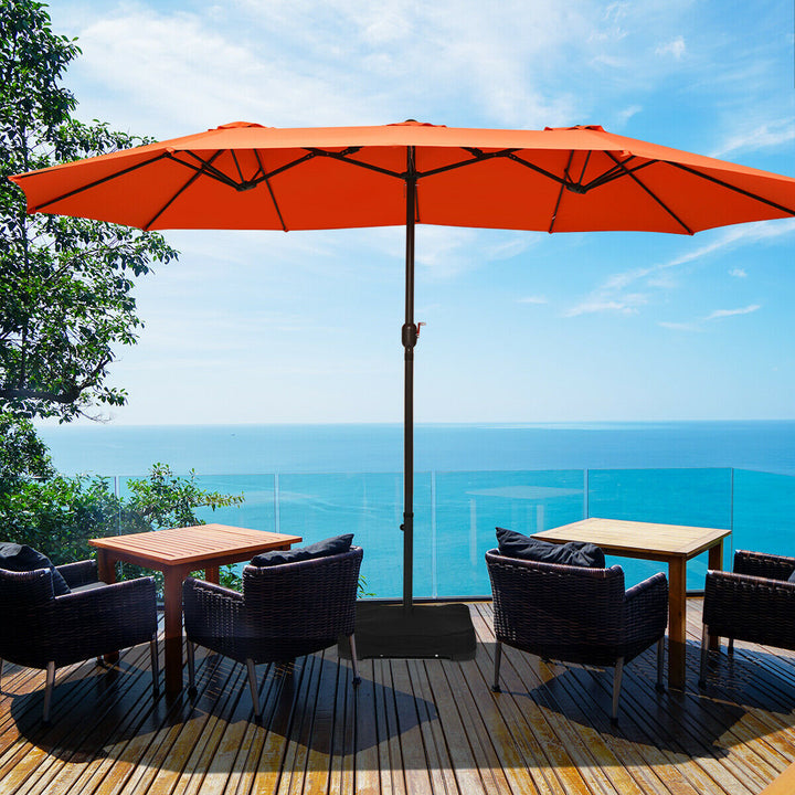 4.6M Patio Double-Sided Umbrella Parasol Sunshade-Orange
