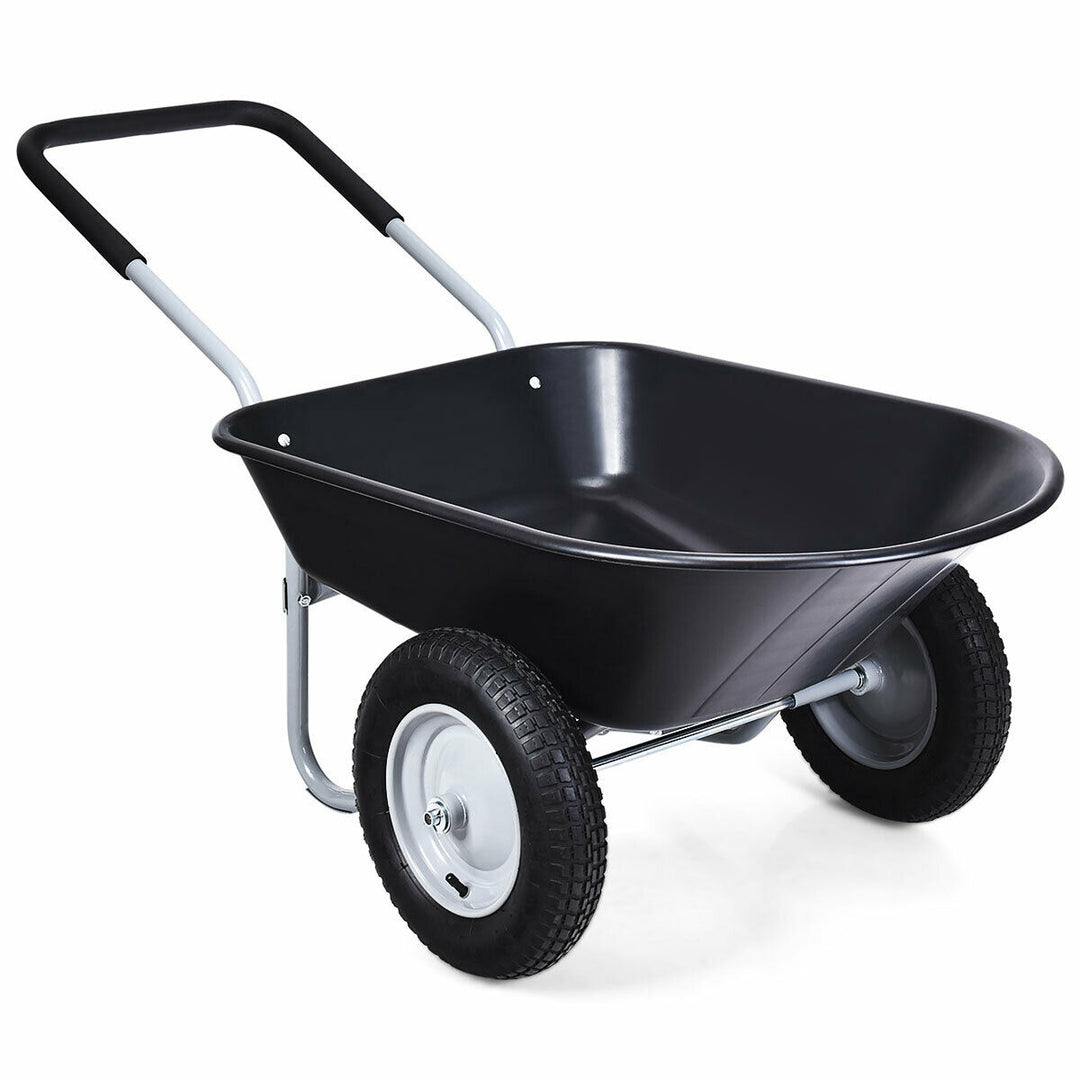 Wheelbarrow with Pneumatic Tires 150KG-Black