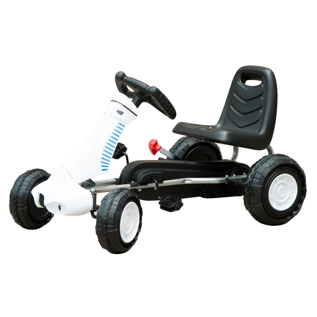 Pedal Go Kart Toy for Kids with Rubber Wheels Outdoor Race