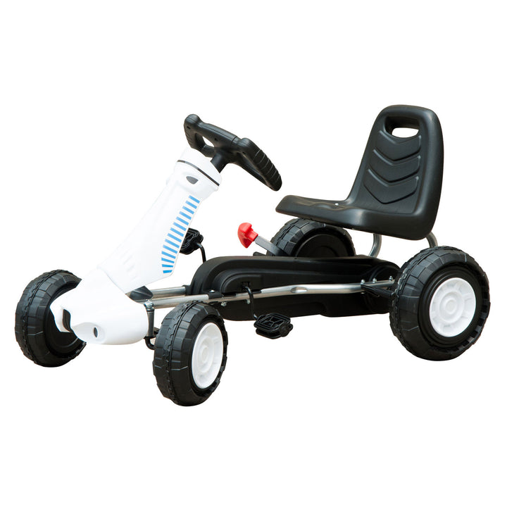 Pedal Go Kart Toy for Kids with Rubber Wheels Outdoor Race