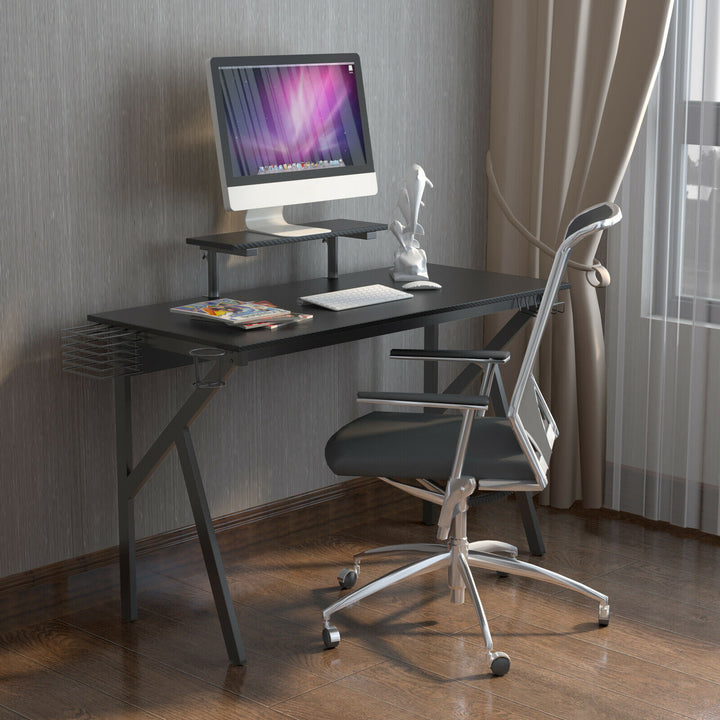 K- Frame Computer Desk with Adjustable Monitor Shelf