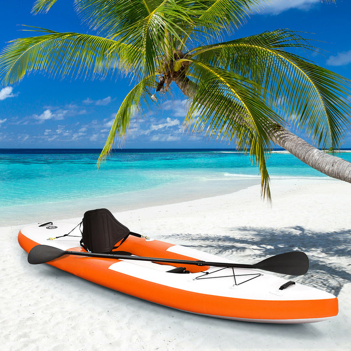 Inflatable Single Seat Paddle Kayak On Canoe