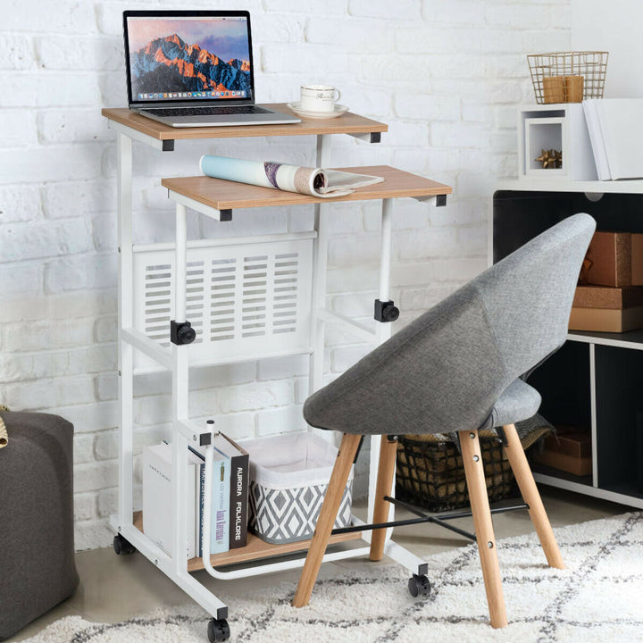 Mobile Lifting Height Adjustable Computer Desk
