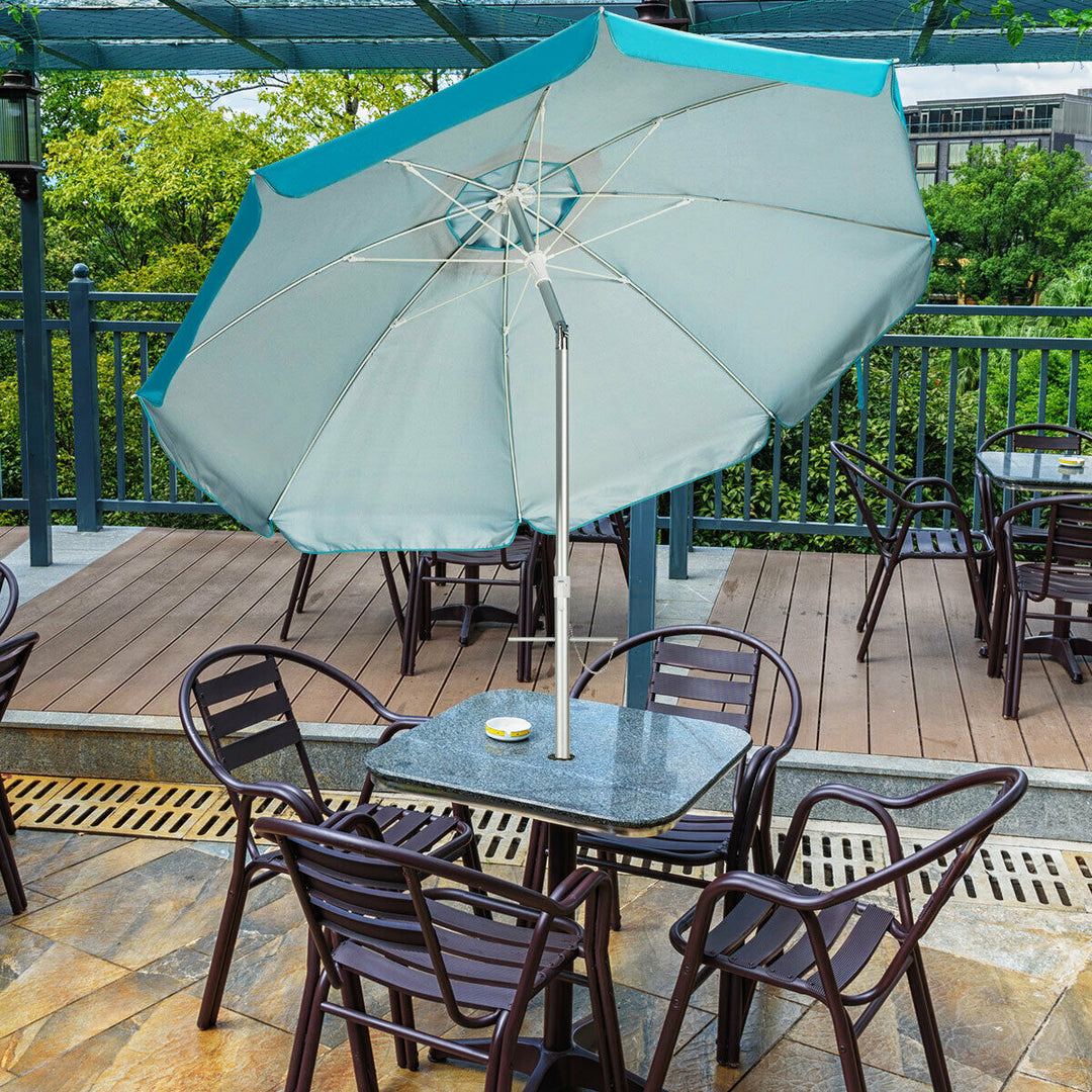 2m Sun Umbrella - Tilts with UPF 50+ Protection-Blue