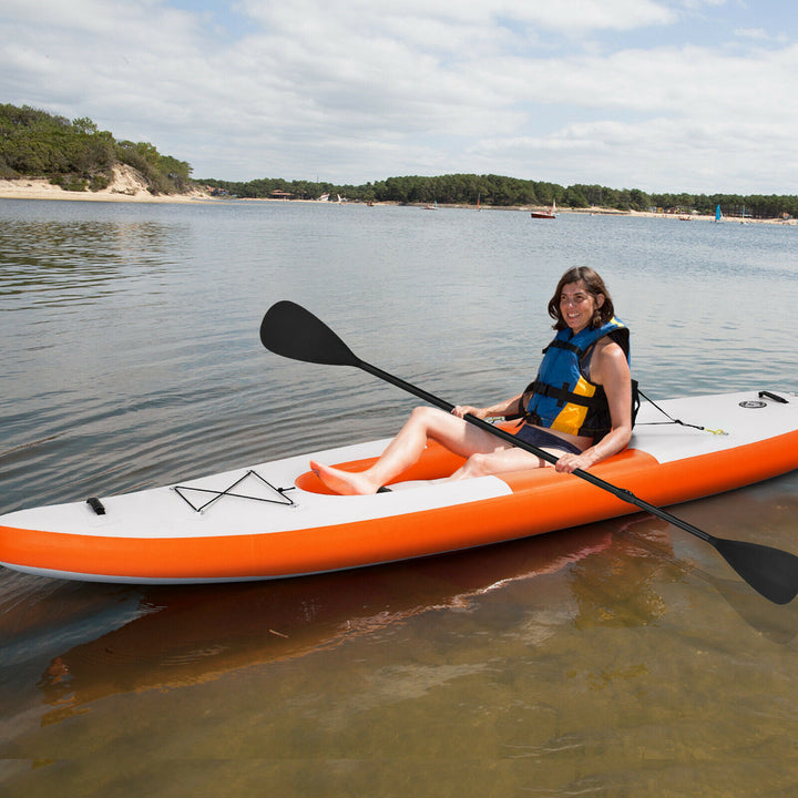 Inflatable Single Seat Paddle Kayak On Canoe