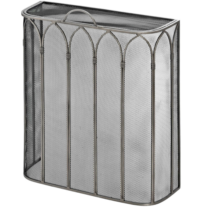 Gothic Antique Pewter Fire Screen