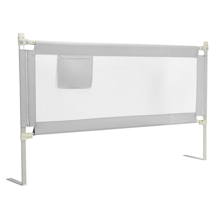 Infant Safety Bed Guardrail with Anti-Collision Cotton- Grey